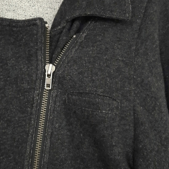 Cabi #775 Moto Jacket Asymmetrical Zip French Terry Knit Sz XL Charcoal Gray - Picture 11 of 16